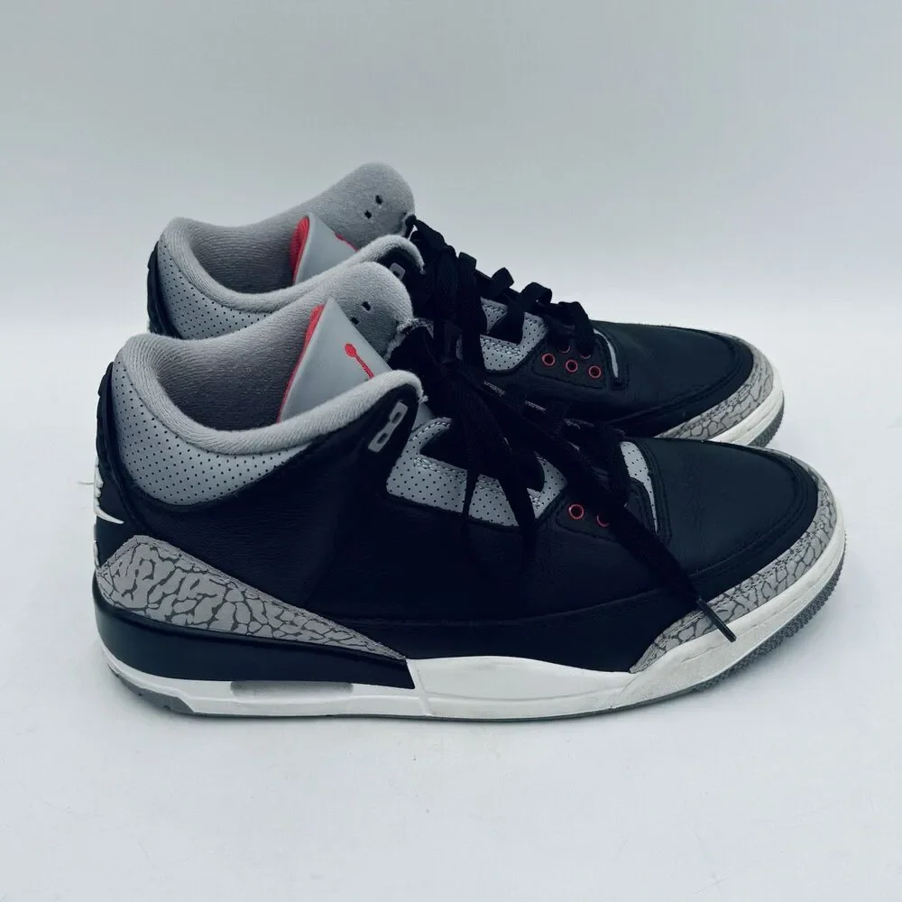 Jordan 3 Black Cement 2024 Men's Size 8.5 DN3707-010 Gently Worn Nice Pre-Owned